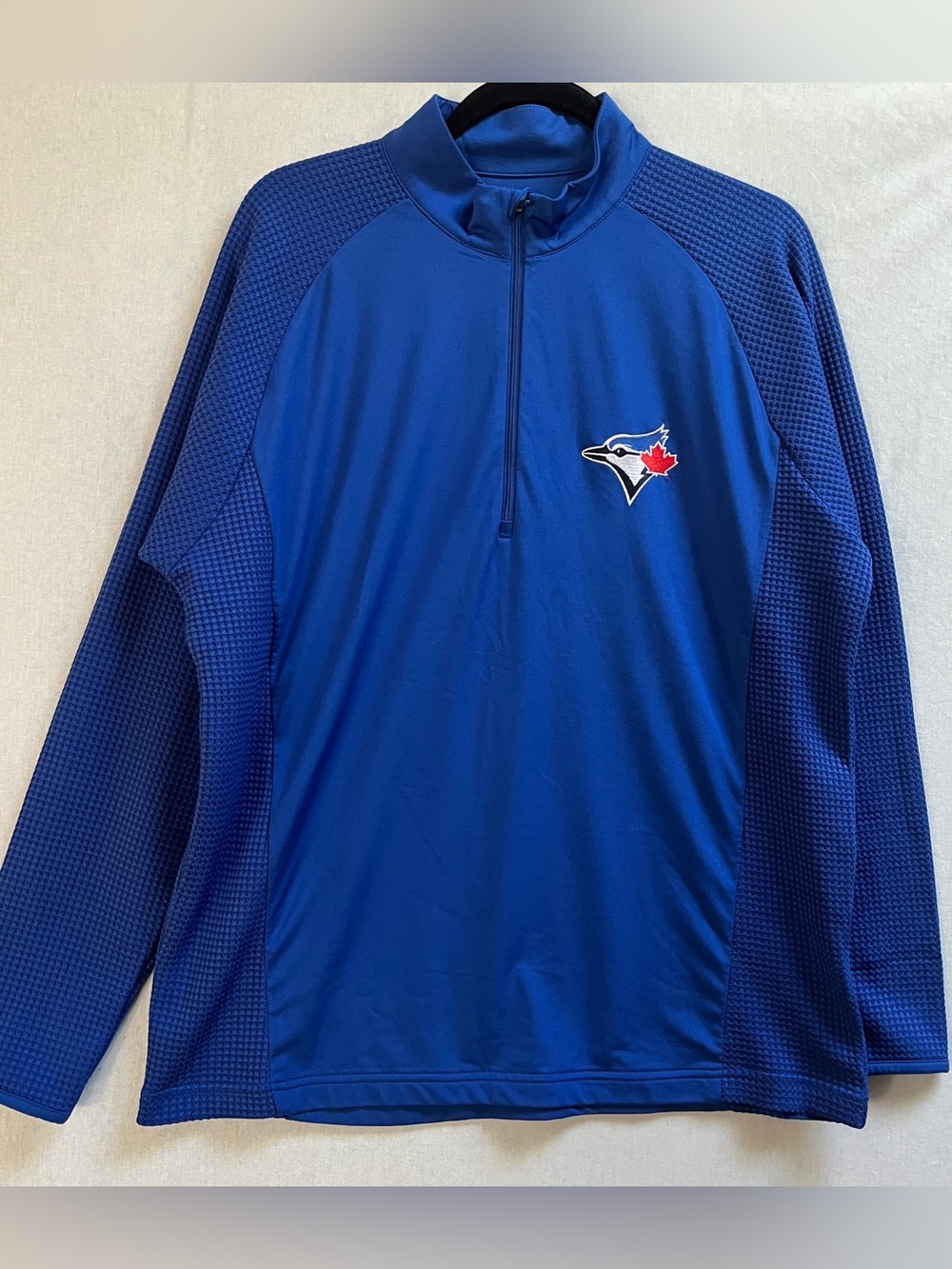 Antigua Toronto Blue Jays Quarter Zip Athletic Pullover Sweatshirt Sz L